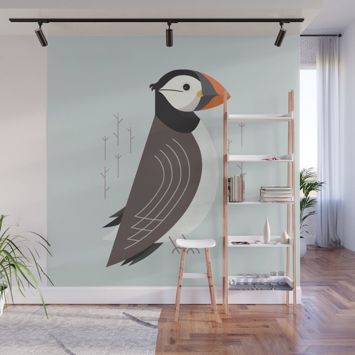 Atlantic Puffin, Bird of United Kingdom Wall Mural Gallery Image 1