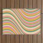 Wavy Stripes XIX - Boho Vintage Outdoor Rug Gallery Image 1