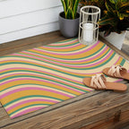 Wavy Stripes XIX - Boho Vintage Outdoor Rug Gallery Image 2