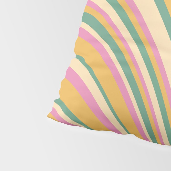Wavy Stripes XIX - Boho Vintage Pillow Sham Gallery Image 4