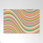 Wavy Stripes XIX - Boho Vintage Welcome Mat Gallery Image 1