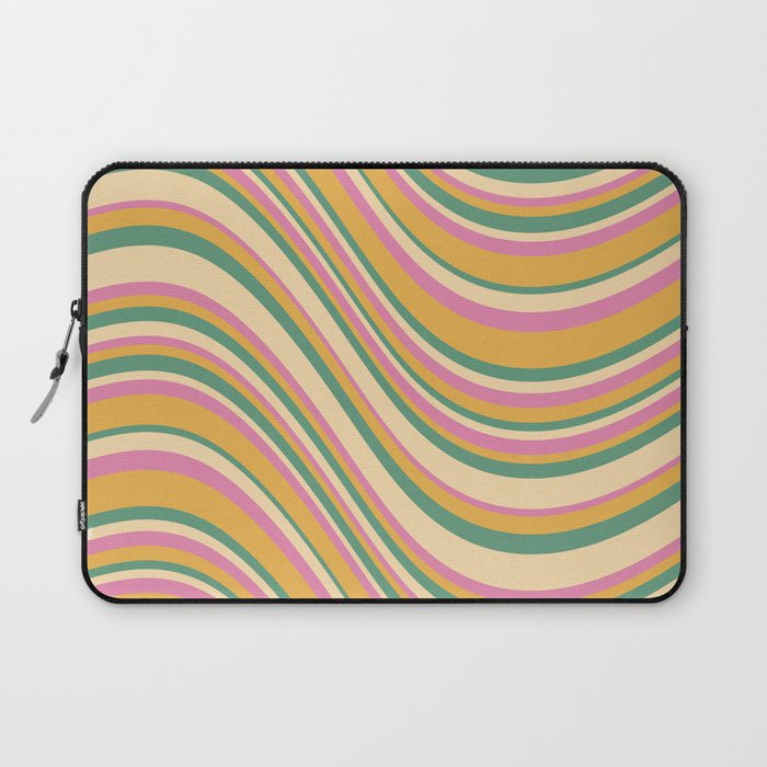Wavy Stripes XIX - Boho Vintage Laptop Sleeve Gallery Image 1