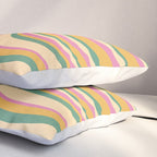 Wavy Stripes XIX - Boho Vintage Pillow Sham Gallery Image 3
