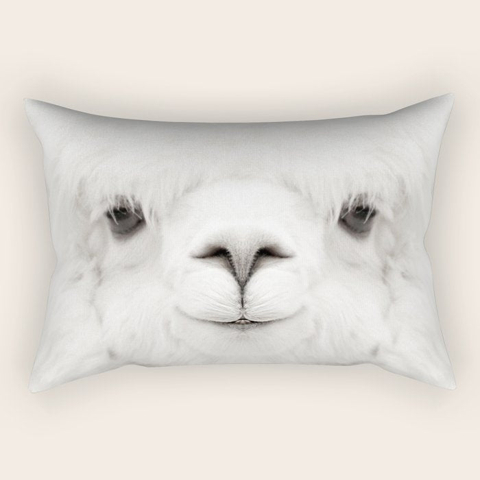 SMILING ALPACA Rectangular Pillow Gallery Image 2