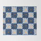 Vintage flower art pattern Throw Blanket Gallery Image 2