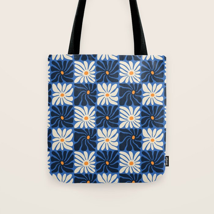 Vintage flower art pattern Tote Bag Gallery Image 1