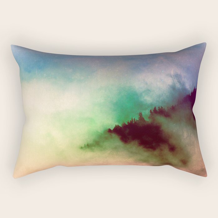 Ethereal Rainbow Clouds - Nature Photography Rectangular Pillow Gallery Image 2