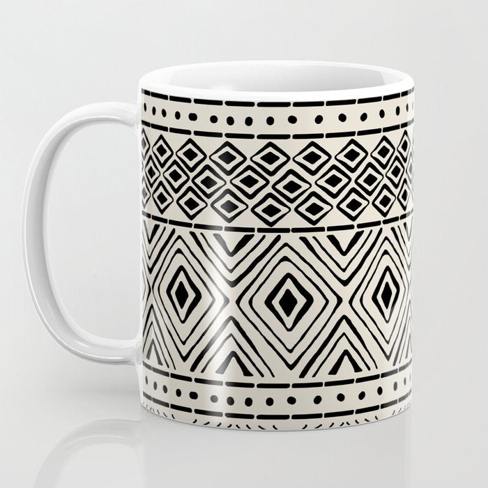 African Mud Cloth // Bone Coffee Mug Gallery Image 3