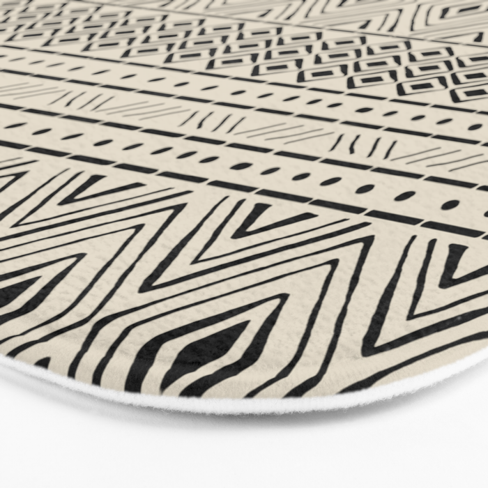 African Mud Cloth // Bone Bath Mat Gallery Image 3