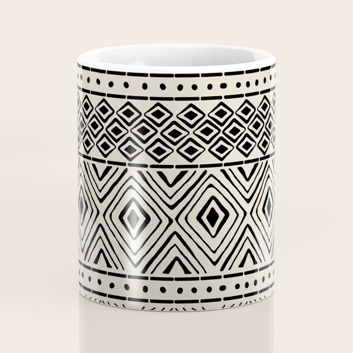 African Mud Cloth // Bone Coffee Mug Gallery Image 4