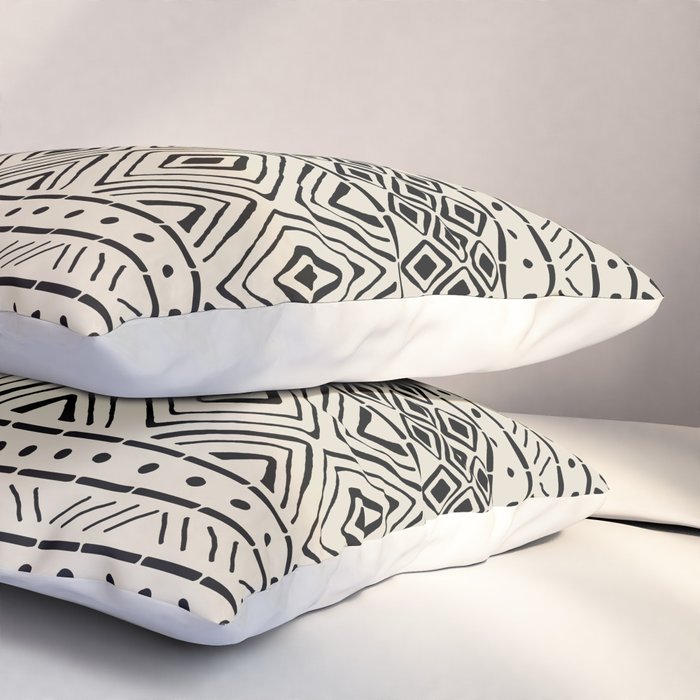 African Mud Cloth // Bone Pillow Sham Gallery Image 3