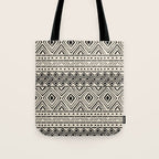 African Mud Cloth // Bone Tote Bag Gallery Image 1