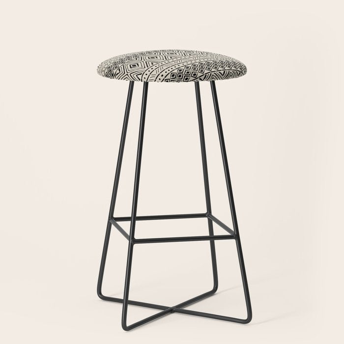 African Mud Cloth // Bone Stool Gallery Image 1