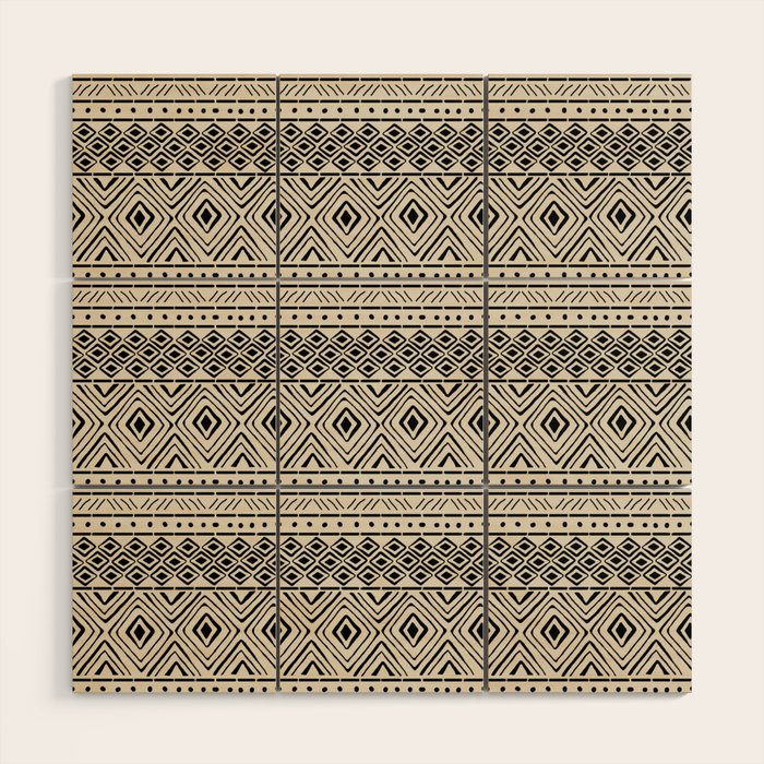 African Mud Cloth // Bone Wood Wall Art Gallery Image 1