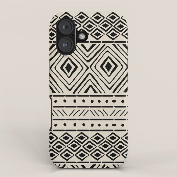 African Mud Cloth // Bone iPhone Case Gallery Image 1
