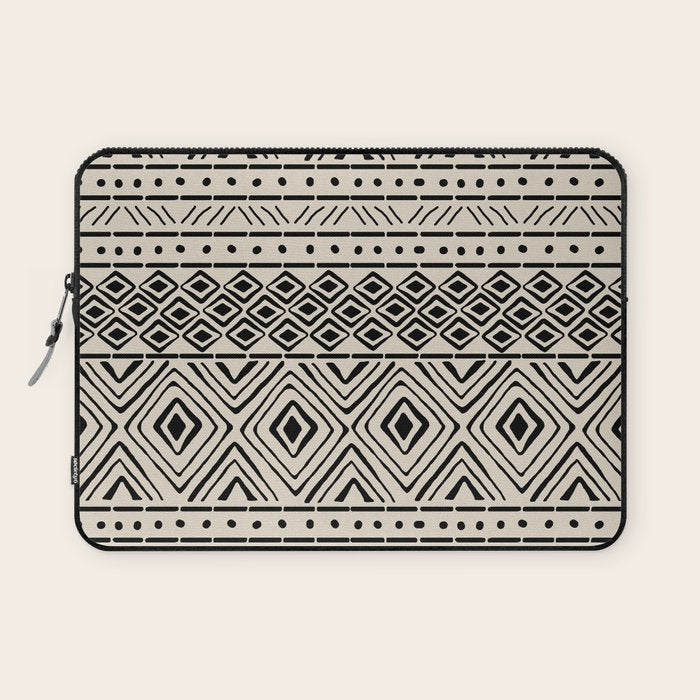 African Mud Cloth // Bone Laptop Sleeve Gallery Image 1