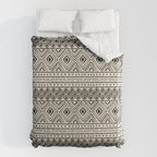 African Mud Cloth // Bone Duvet Cover Gallery Image 6