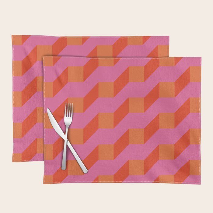 Retro geometry bright pattern no10 Placemat Gallery Image 1