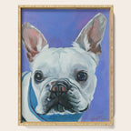 French Bulldog Oil Painting Portrait Serving Tray Gallery Image 1
