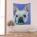 French Bulldog Oil Painting Portrait Wall Tapestry Gallery Image 2