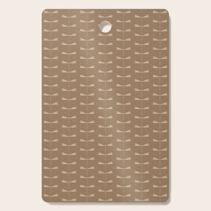 Dragonfly Pattern XI Earthy Beige Cutting Board Gallery Image 1