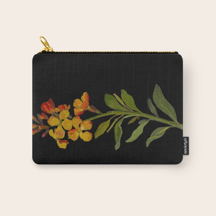 Cheiranthus Cheiri  by Mary Delany Paper Collage Floral Flower Botanical Paper Mosaic Vintage Scientific Plant Anatomy Carry All Pouch Gallery Image 1
