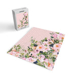 Boho, Vintage, Floral Watercolor, Pink Roses Jigsaw Puzzle Gallery Image 2