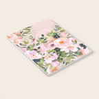 Boho, Vintage, Floral Watercolor, Pink Roses Notebook Gallery Image 3