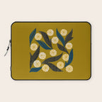 Gold Floral Laptop Sleeve Gallery Image 1