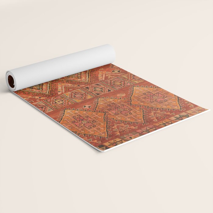 Traditional Vintage Heritage Moroccan Carpet  Yoga Mat Gallery Image 2