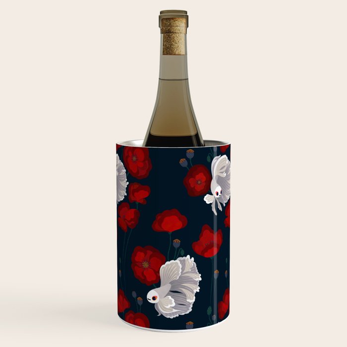 Bettas and Poppies Wine Chiller Gallery Image 2