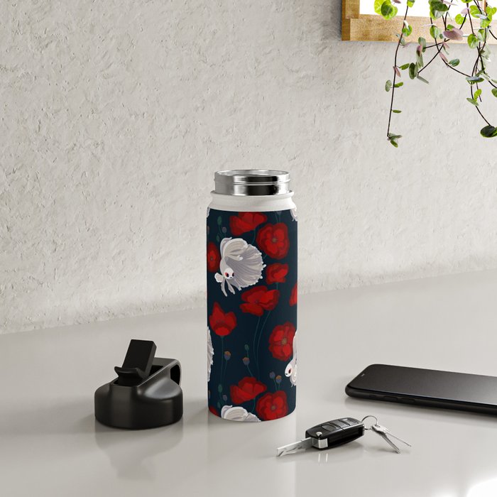 Bettas and Poppies Water Bottle Gallery Image 4
