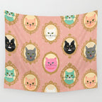Cat Cameos - Cute Kitty Portraits Wall Tapestry Gallery Image 4