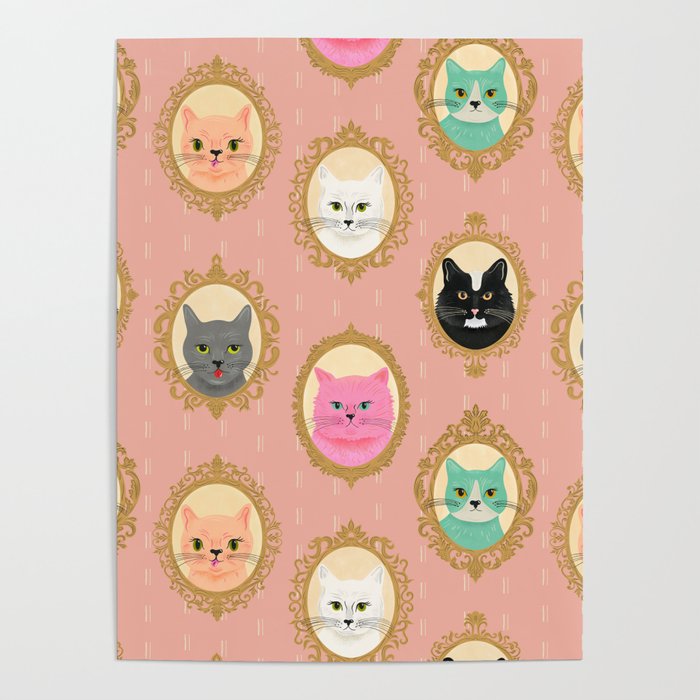 Cat Cameos - Cute Kitty Portraits Poster Gallery Image 4