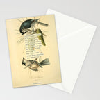 Bird Divinations: Crested Titmouse (about: almanacofbirds.org) Stationery Card Gallery Image 2