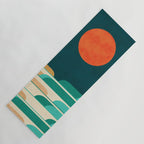 Chasing wave under the red moon Yoga Mat Gallery Image 1