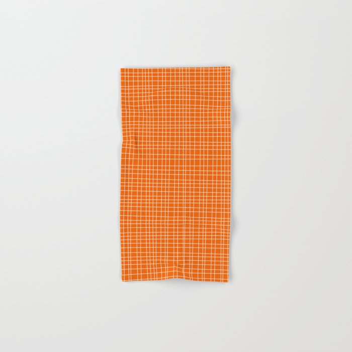 Mid Century Modern Simple Orange Irregular Woven Pattern Bath Towel Gallery Image 1