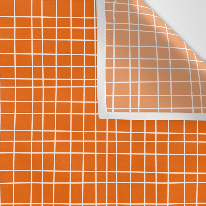 Mid Century Modern Simple Orange Irregular Woven Pattern Wall Tapestry Gallery Image 3