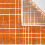 Mid Century Modern Simple Orange Irregular Woven Pattern Wall Tapestry Gallery Image 3