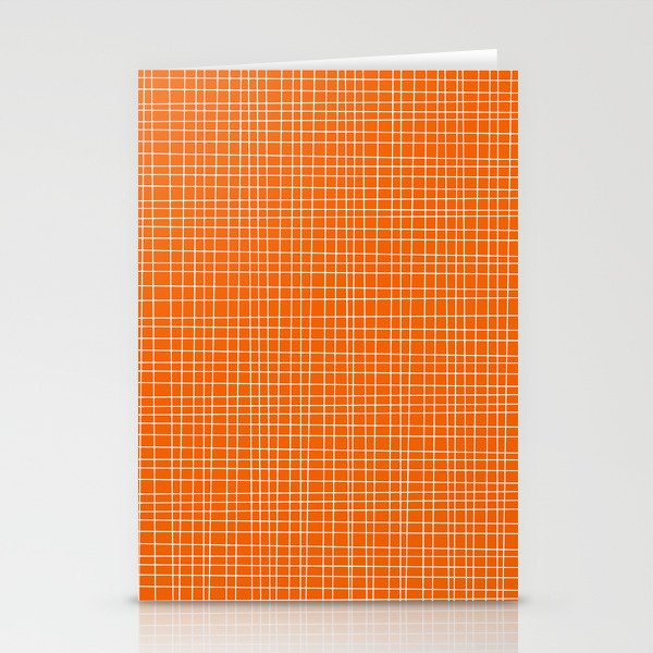 Mid Century Modern Simple Orange Irregular Woven Pattern Stationery Card Gallery Image 1