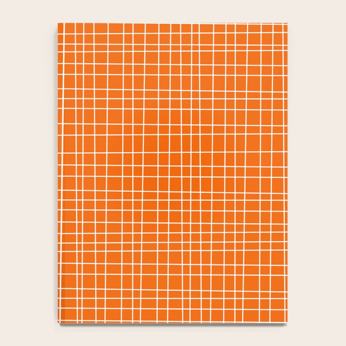 Mid Century Modern Simple Orange Irregular Woven Pattern Notebook Gallery Image 4