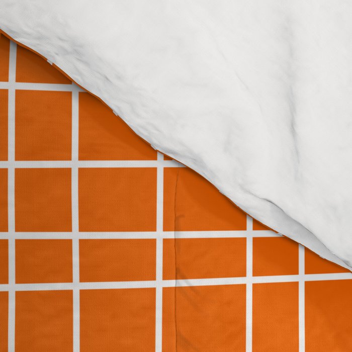 Mid Century Modern Simple Orange Irregular Woven Pattern Comforter Gallery Image 4