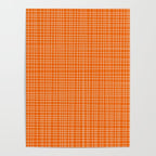 Mid Century Modern Simple Orange Irregular Woven Pattern Poster Gallery Image 4