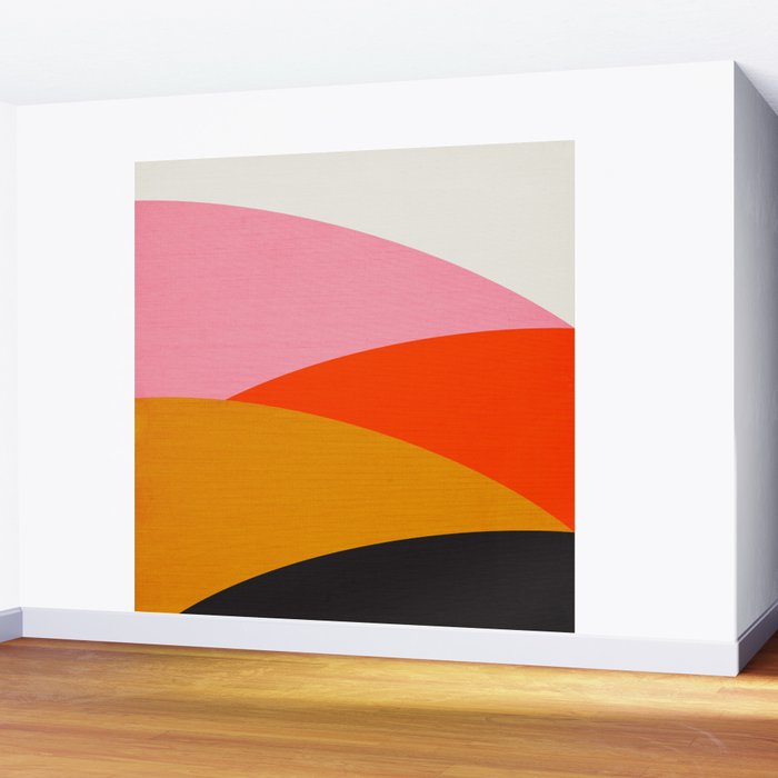 Landscape 01: Mid Century Abstraction Wall Mural Gallery Image 2
