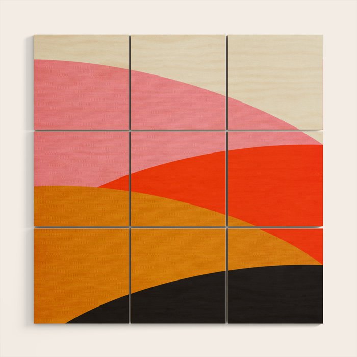 Landscape 01: Mid Century Abstraction Wood Wall Art Gallery Image 1