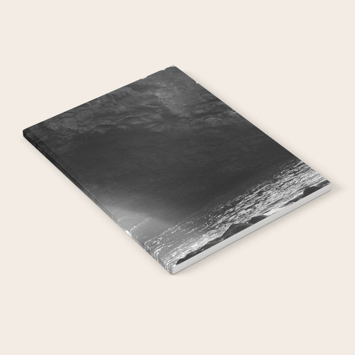 Sunrays Through The Arch. Del Medio Beach. At Sunrise. Bw Notebook Gallery Image 2