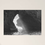 Sunrays Through The Arch. Del Medio Beach. At Sunrise. Bw Welcome Mat Gallery Image 1
