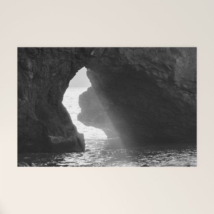 Sunrays Through The Arch. Del Medio Beach. At Sunrise. Bw Welcome Mat Gallery Image 1