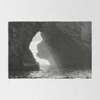 Sunrays Through The Arch. Del Medio Beach. At Sunrise. Bw Rug Gallery Image 2