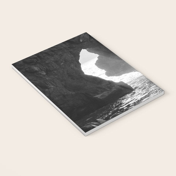 Sunrays Through The Arch. Del Medio Beach. At Sunrise. Bw Notebook Gallery Image 3